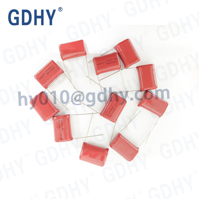 0.86UF 864J400V P15 Metallized CBB Polypropylene Film Capacitor Red Color